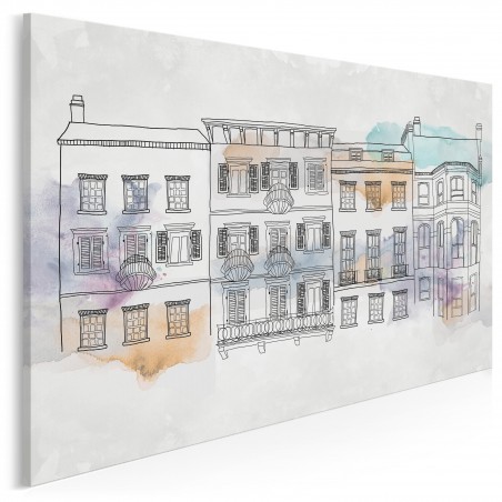 Villa Parisiana - nowoczesny obraz na płótnie - 120x80 cm