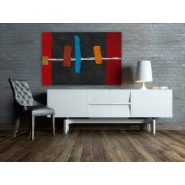 Nuta optymizmu - nowoczesny obraz na płótnie - 120x80 cm