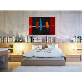 Nuta optymizmu - nowoczesny obraz na płótnie - 120x80 cm