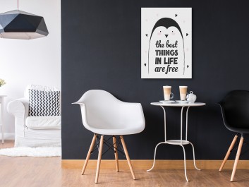 The best things in life are free - nowoczesny obraz na płótnie - 50x70 cm