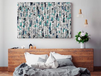 Nordyckie legendy - nowoczesny obraz do sypialni