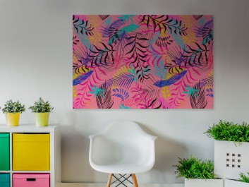 Palmiarnia - nowoczesny obraz na płótnie