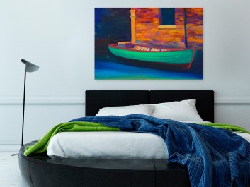 Port sentymentów - nowoczesny obraz na płótnie - 120x80 cm