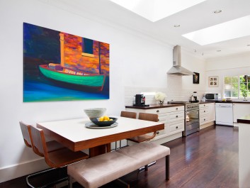 Port sentymentów - nowoczesny obraz na płótnie - 120x80 cm