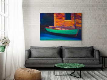 Port sentymentów - nowoczesny obraz na płótnie - 120x80 cm