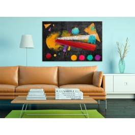 Platforma wspomnień - nowoczesny obraz na płótnie - 120x80 cm Platforma wspomnień - nowoczesny obraz na płótnie - 120x80 cm