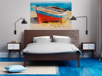 Samotna wyspa - nowoczesny obraz na płótnie - 120x80 cm