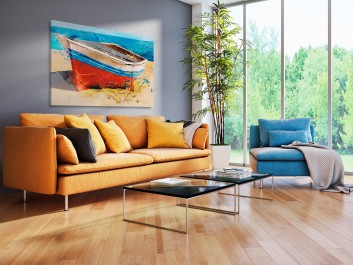 Samotna wyspa - nowoczesny obraz na płótnie - 120x80 cm