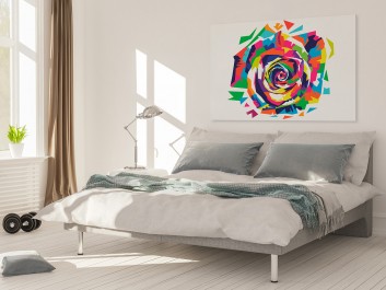 Róża małego księcia - nowoczesny obraz na płótnie - 120x80 cm