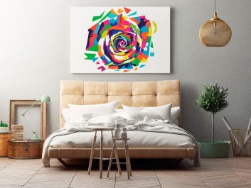 Róża małego księcia - nowoczesny obraz na płótnie - 120x80 cm