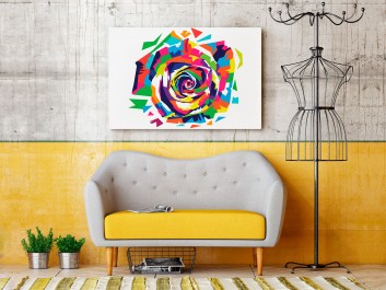 Róża małego księcia - nowoczesny obraz na płótnie - 120x80 cm