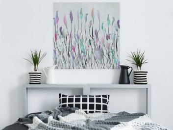 Beztroska codzienności - nowoczesny obraz na płótnie - 80x80 cm Beztroska codzienności - nowoczesny obraz na płótnie - 80x80 cm