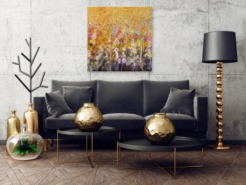 Florystyczna hegemonia - nowoczesny obraz do salonu - 80x80 cm