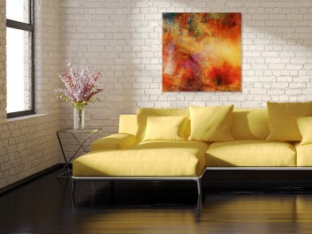Błysk i mrok - nowoczesny obraz na płótnie - 80x80 cm Błysk i mrok - nowoczesny obraz na płótnie - 80x80 cm