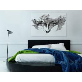 Czarny łabędź - nowoczesny obraz na płótnie - 120x80 cm