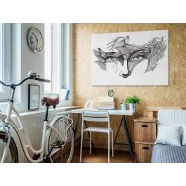 Czarny łabędź - nowoczesny obraz na płótnie - 120x80 cm