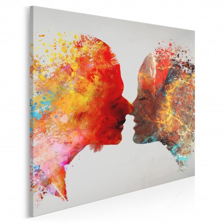 Kolory miłości - nowoczesny obraz na płótnie - 80x80 cm