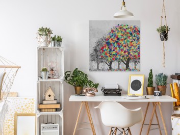 Afirmacja życia - nowoczesny obraz na płótnie - 80x80 cm