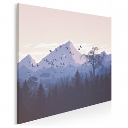 Pożegnanie lata - nowoczesny obraz do salonu - 80x80 cm