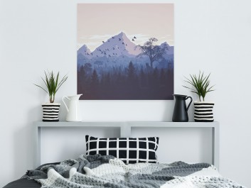 Pożegnanie lata - nowoczesny obraz do salonu - 80x80 cm