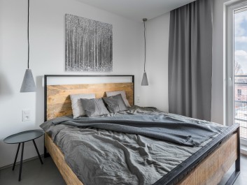 Styczeń w Petersburgu - nowoczesny obraz do sypialni - 80x80 cm