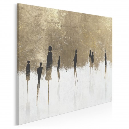 Znajomi nieznajomi - nowoczesny obraz na płótnie - 80x80 cm