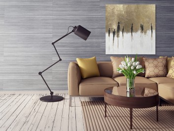 Znajomi nieznajomi - nowoczesny obraz na płótnie - 80x80 cm Znajomi nieznajomi - nowoczesny obraz na płótnie - 80x80 cm
