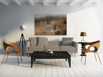 Cicha osada - nowoczesny obraz na płótnie - 120x80 cm