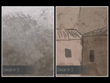 Cicha osada - nowoczesny obraz na płótnie - 120x80 cm