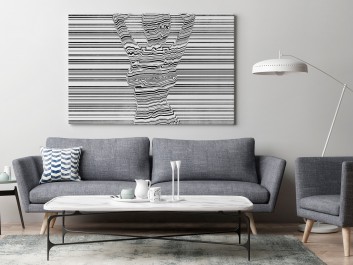 Gorąca linia  - nowoczesny obraz do sypialni