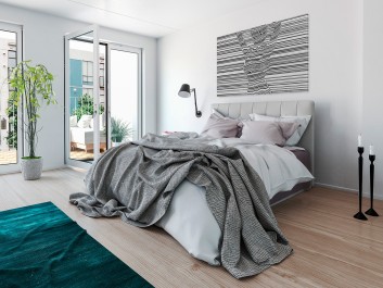 Gorąca linia  - nowoczesny obraz do sypialni