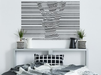 Gorąca linia  - nowoczesny obraz do sypialni