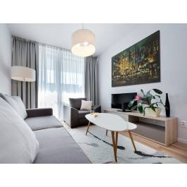 Miejska iluminacja  - nowoczesny obraz na płótnie - 120x80 cm