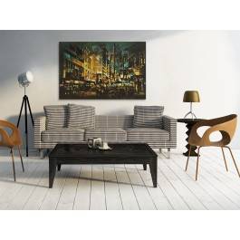 Miejska iluminacja  - nowoczesny obraz na płótnie - 120x80 cm