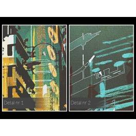 Miejska iluminacja  - nowoczesny obraz na płótnie - 120x80 cm