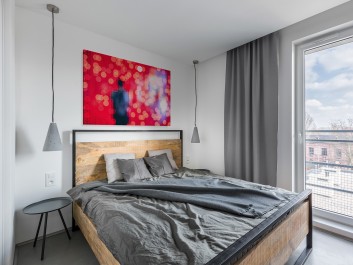 Wyjście z mroku - fotoobraz do sypialni - 120x80 cm