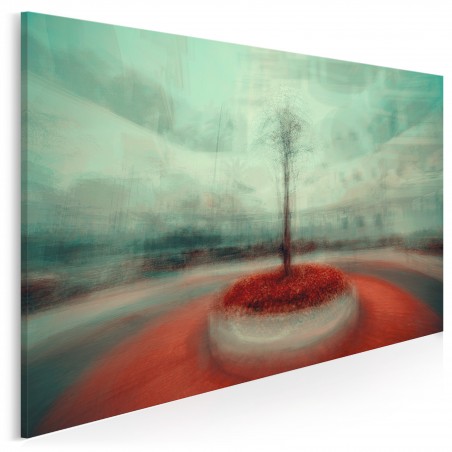 Szkarłatna niwa - fotoobraz do salonu - 120x80 cm