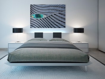 Oko Horusa - fotoobraz do sypialni - 120x80 cm