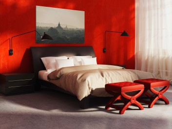 Malownicze Bagan - zdjęcie na płótnie - 120x80 cm