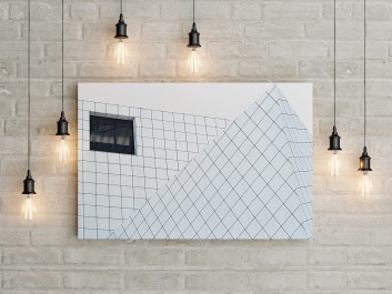 Design w kratkę - fotoobraz na płótnie - 120x80 cm Design w kratkę - fotoobraz na płótnie - 120x80 cm