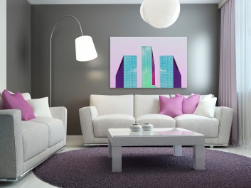 Architektoniczne podium - zdjęcie na płótnie - 120x80 cm Architektoniczne podium - zdjęcie na płótnie - 120x80 cm