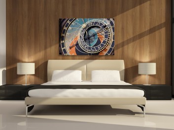 Praski zegar astronomiczny - fotoobraz do sypialni - 120x80 cm Praski zegar astronomiczny - fotoobraz do sypialni - 120x80 cm