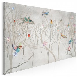 Leśny chór - nowoczesny obraz do sypialni