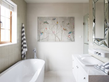 Leśny chór - nowoczesny obraz do sypialni