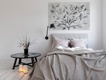 Kwiat nocy - nowoczesny obraz na płótnie - 120x80 cm