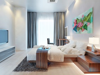 Flamin-go! - nowoczesny obraz na płótnie - 120x80 cm Flamin-go! - nowoczesny obraz na płótnie - 120x80 cm