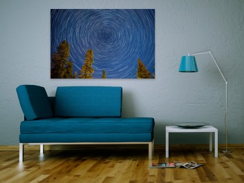 Księżycowa magia - nowoczesny obraz na płótnie - 120x80 cm Księżycowa magia - nowoczesny obraz na płótnie - 120x80 cm