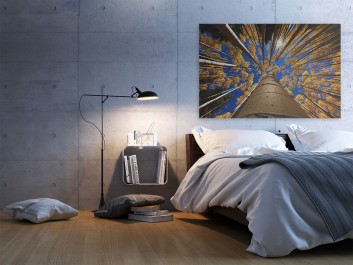 Rudozłoty las - zdjęcie na płótnie - 120x80 cm