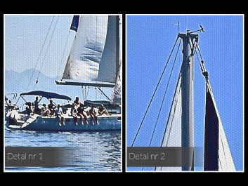 Białe żagle - fotoobraz na płótnie - 120x80 cm