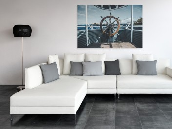 Chwyć za ster! - fotografia na płótnie - 120x80 cm